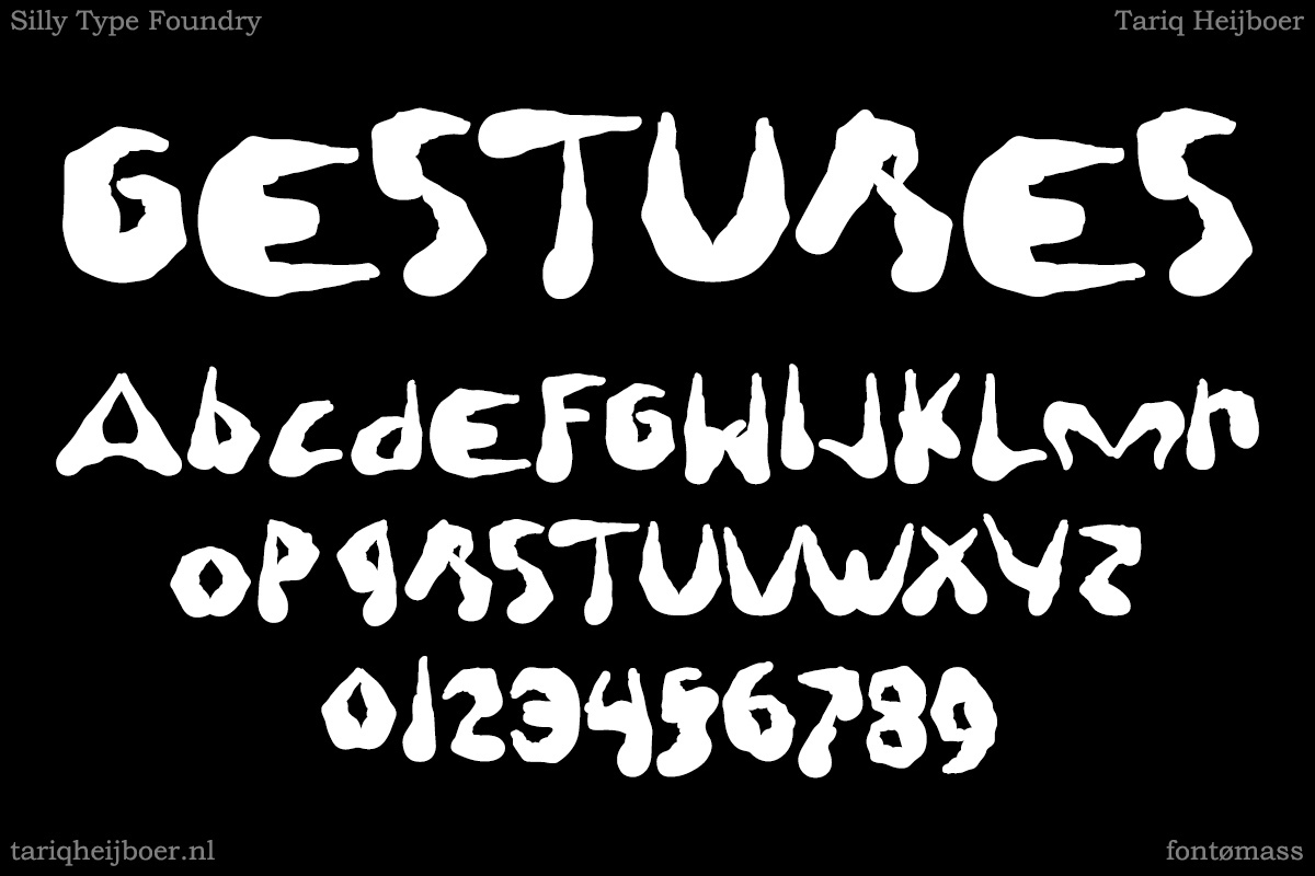 Gestures Font preview