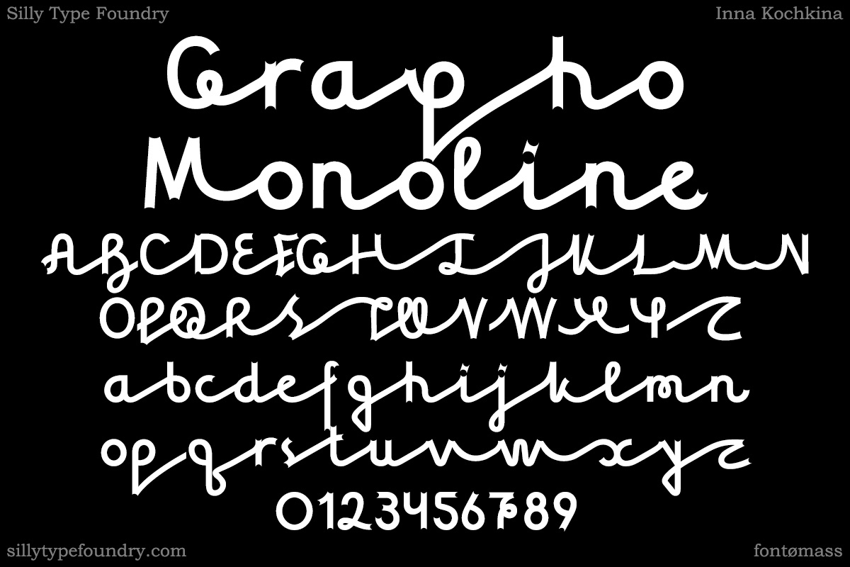 Grapho Monoline Font preview