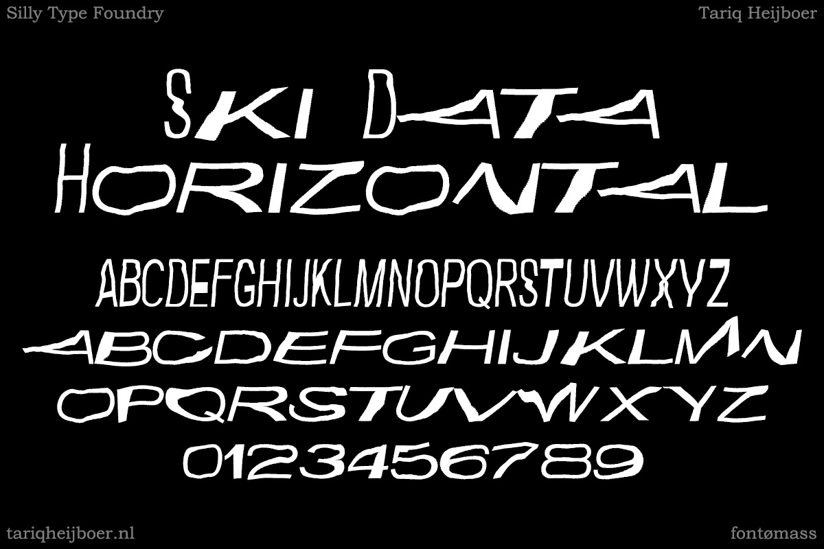 Ski Data Horizontal Font preview