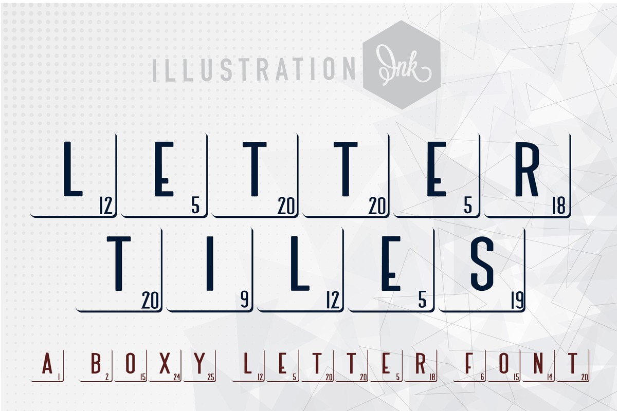 ZP Letter Tiles Font preview