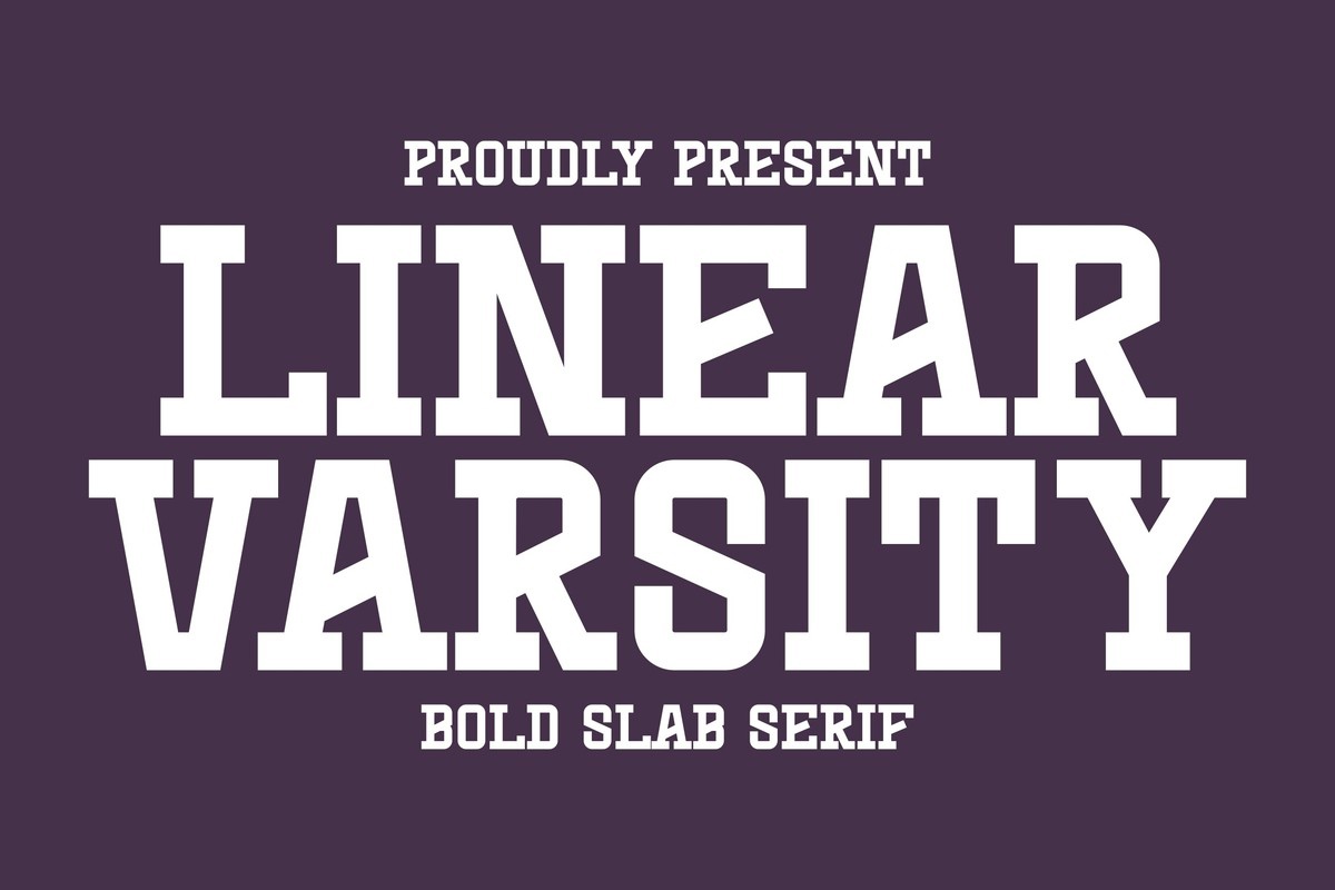 Linear Varsity Font preview