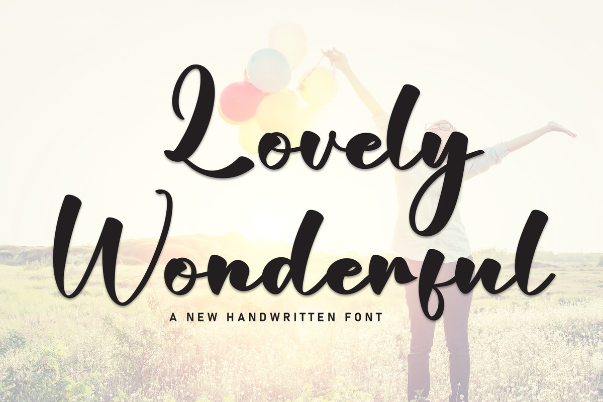 Lovely Wonderful Font preview