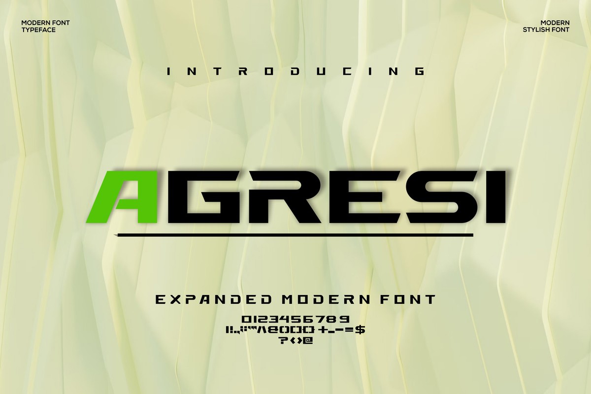 Agresi Font preview