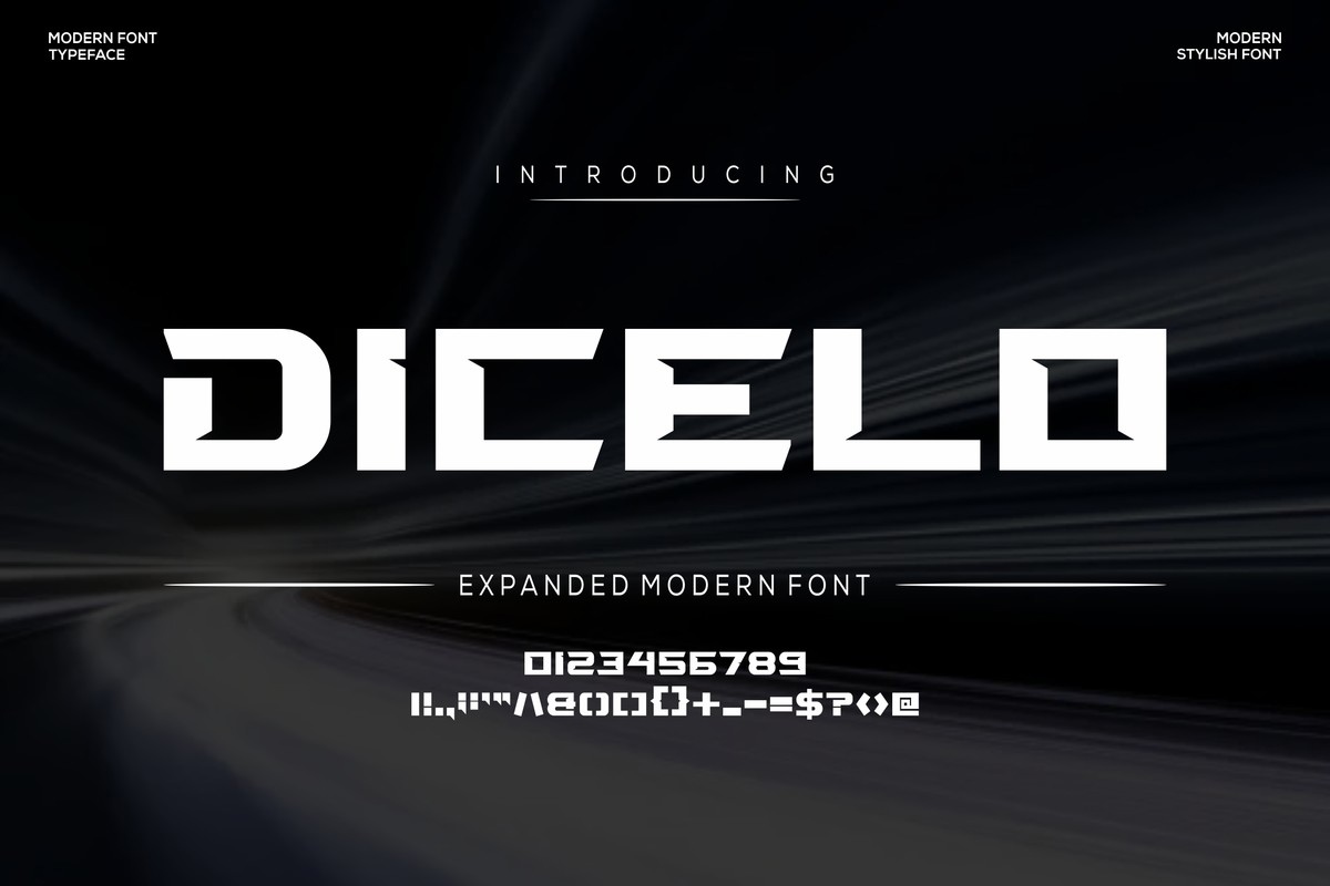 Dicelo Font preview