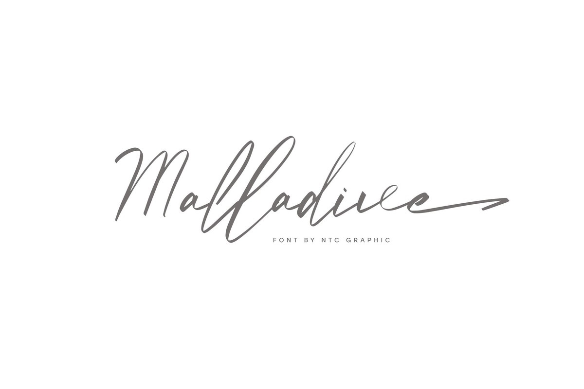 Malladive Font preview