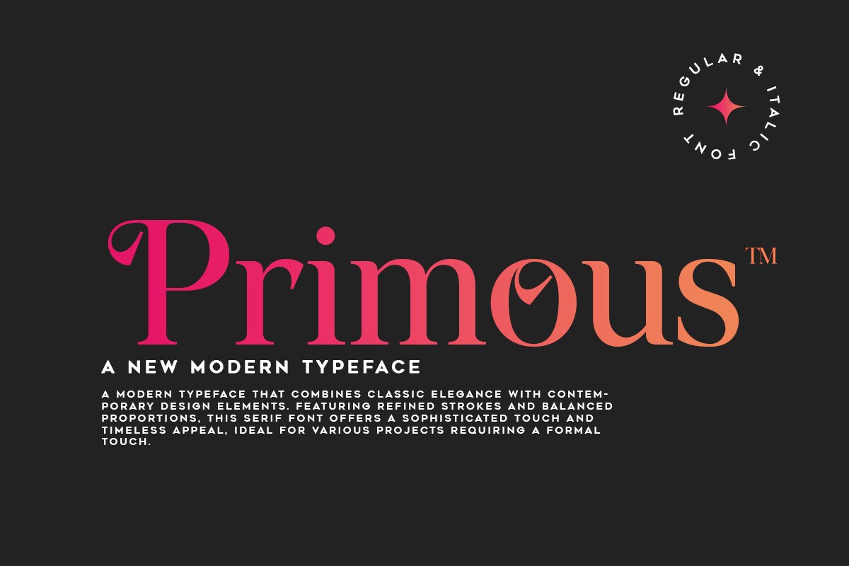 Primous Font preview