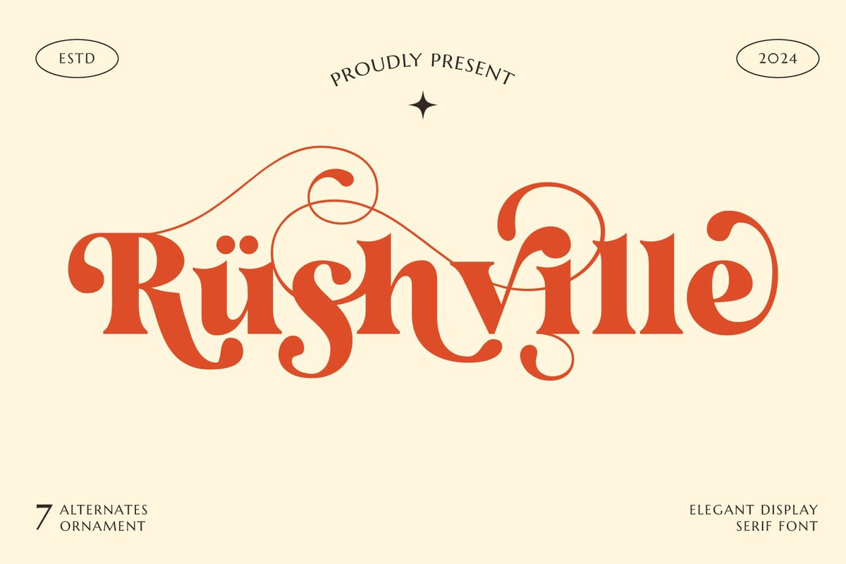 Rushville Font preview