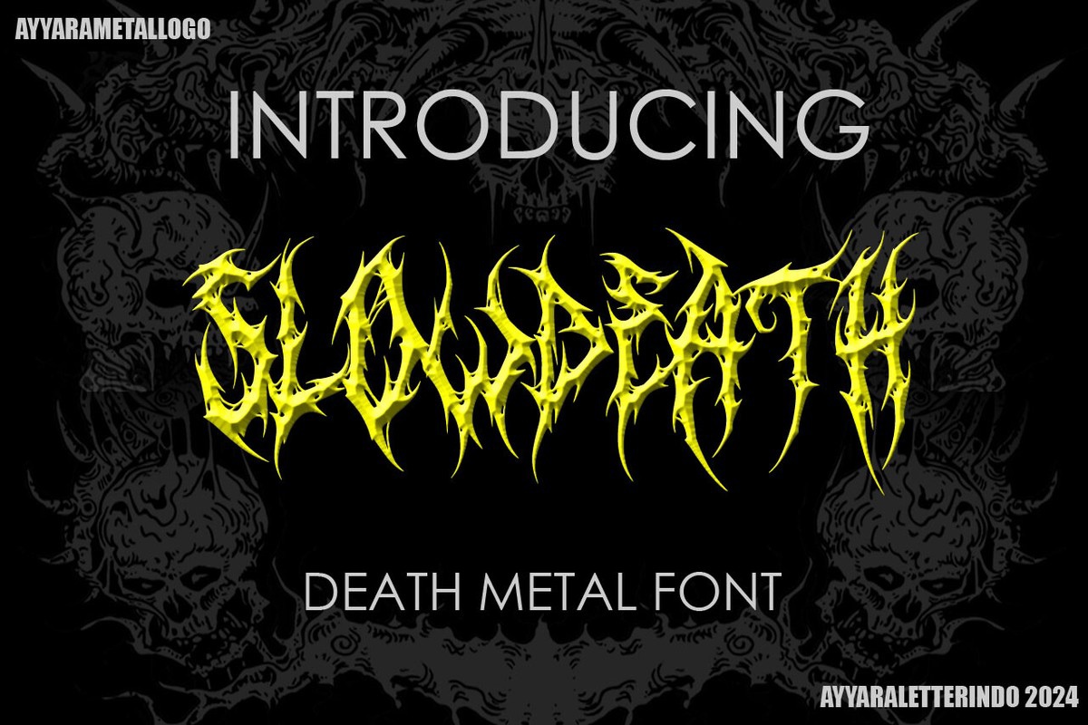 Slowdeath Font preview