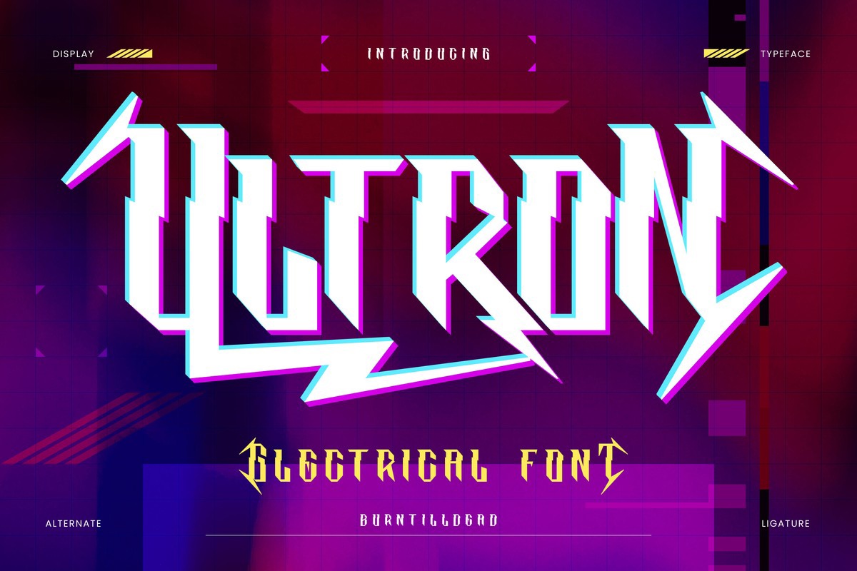 Ultron Font preview