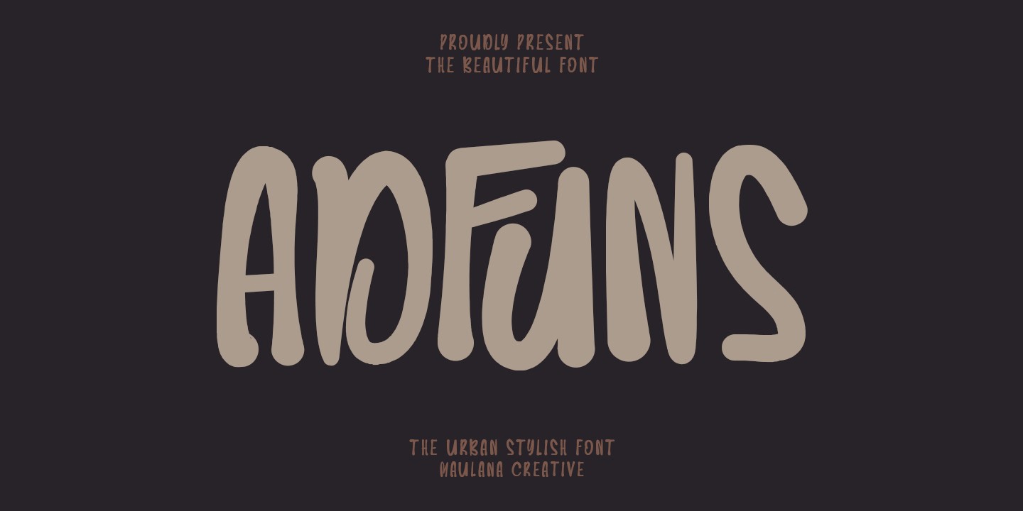 Adfuns Font preview