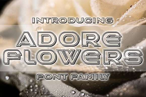 Adore Flowers Font preview