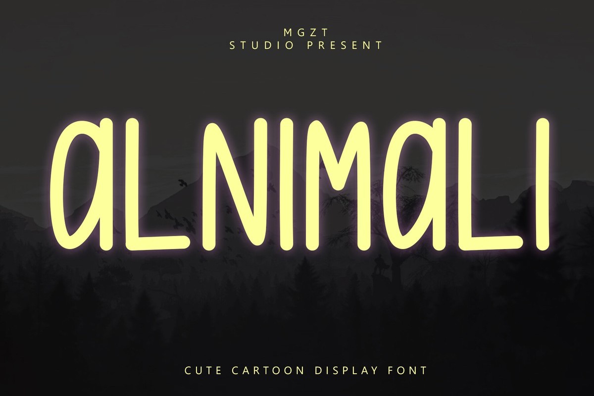 Alnimali Font preview