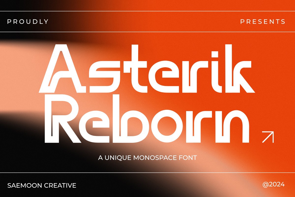 Asterik Reborn Font preview