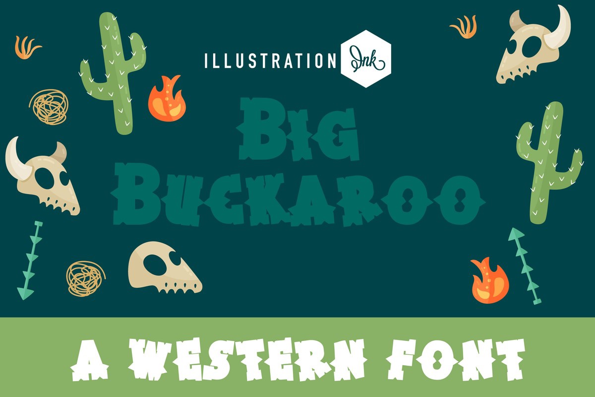 ZP Big Buckaroo Font preview