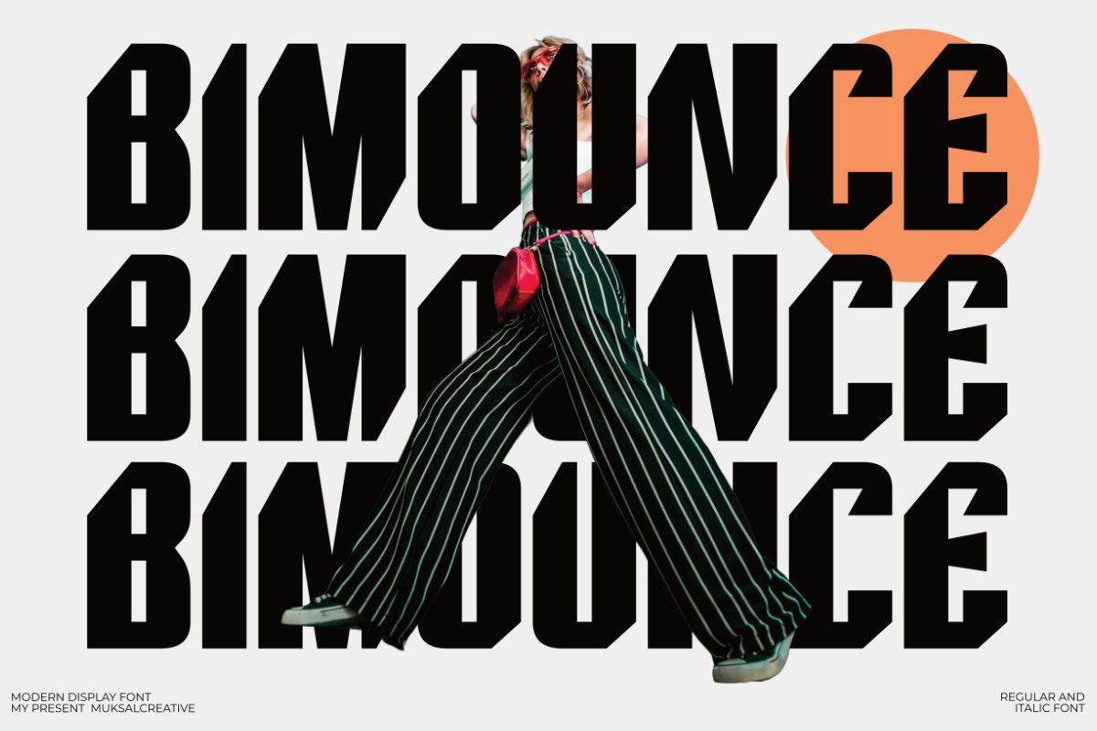 Bimounce Font preview