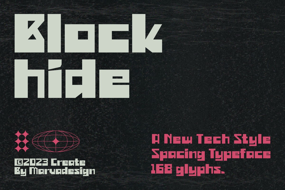 Blockhide Font preview