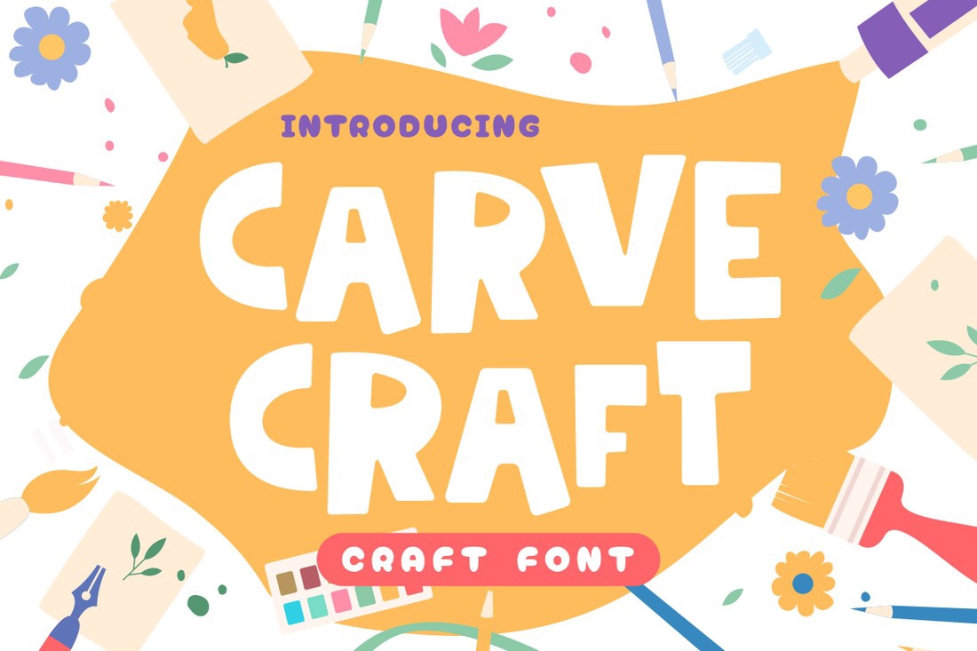 Carve Craft Font preview