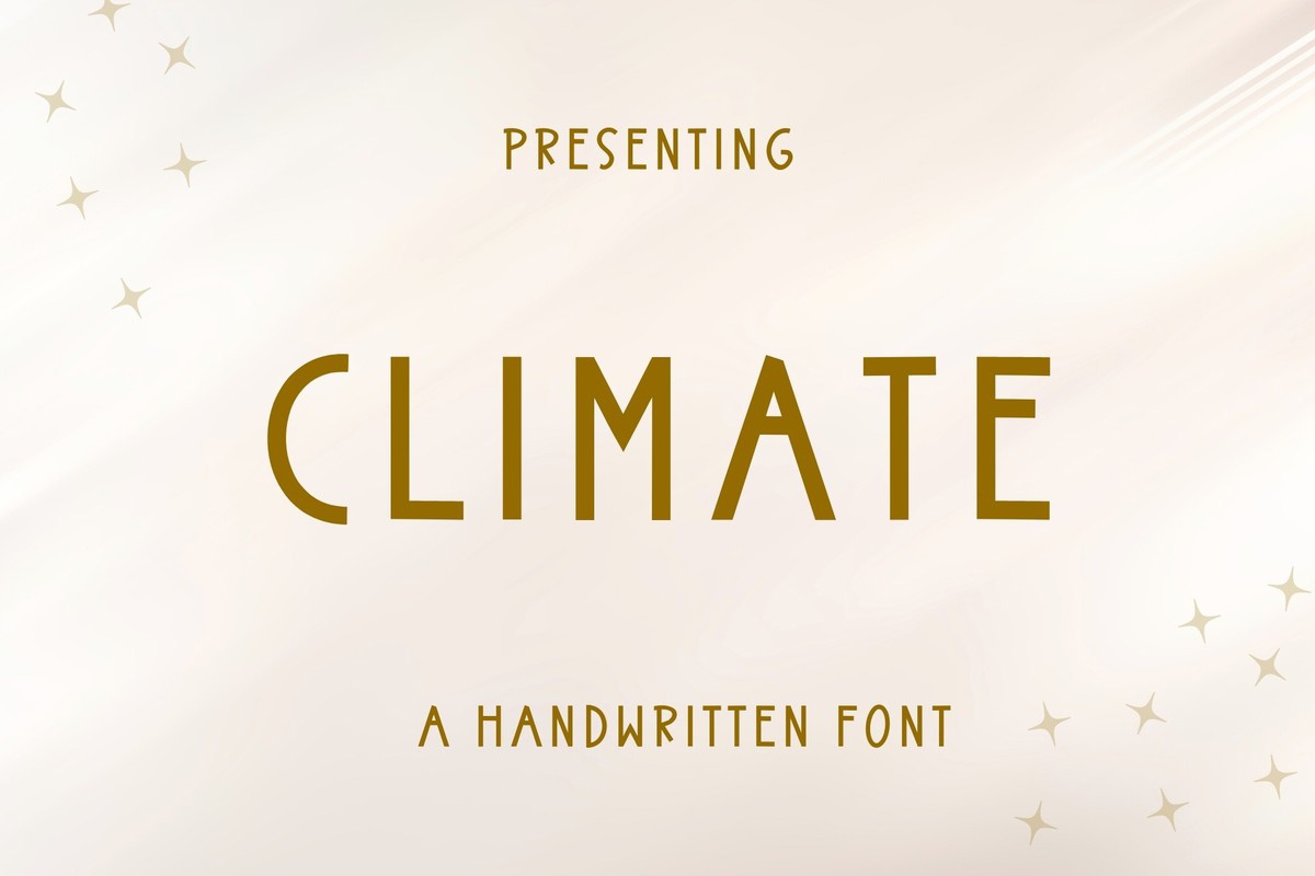 Climate Font preview