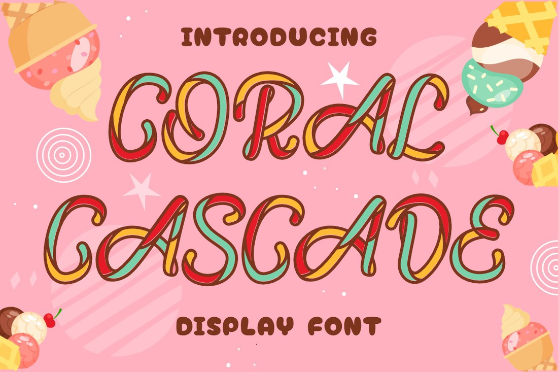 Coral Cascade Font preview