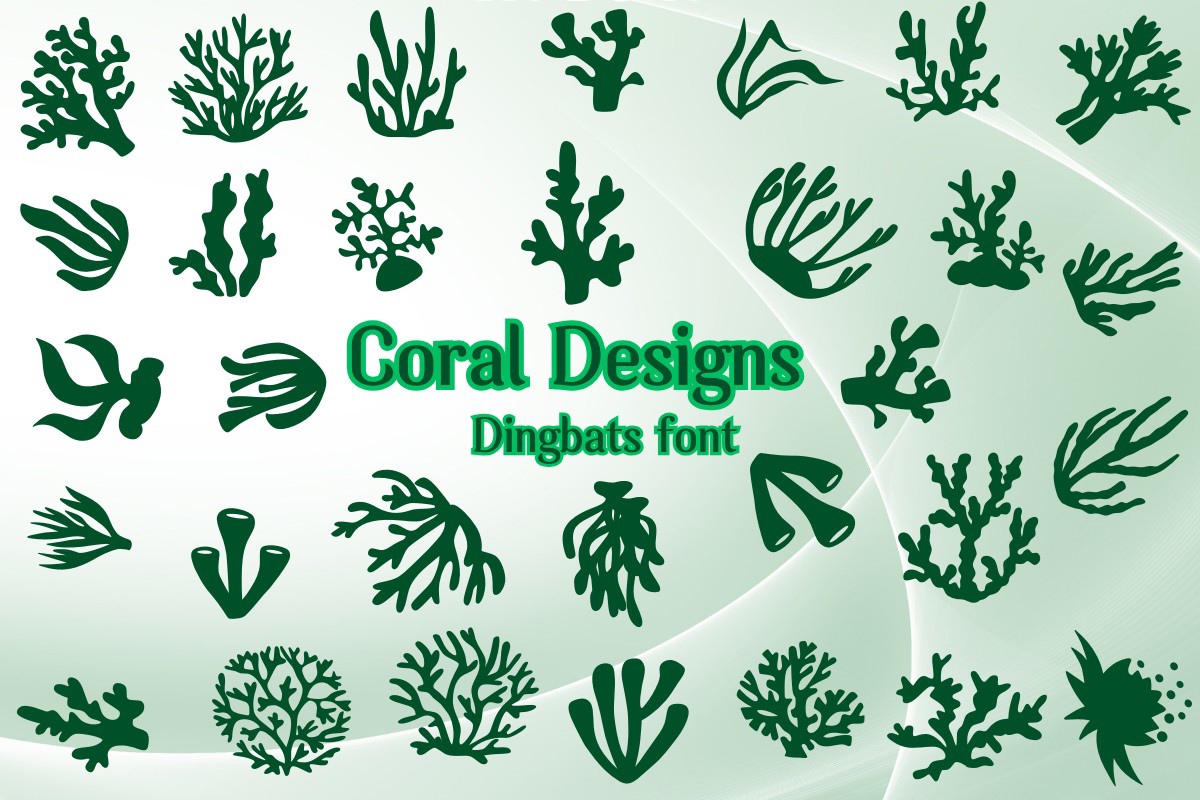 Coral Designs Font preview