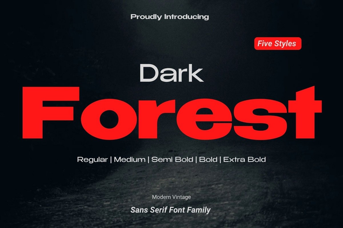 Dark Forest Font preview