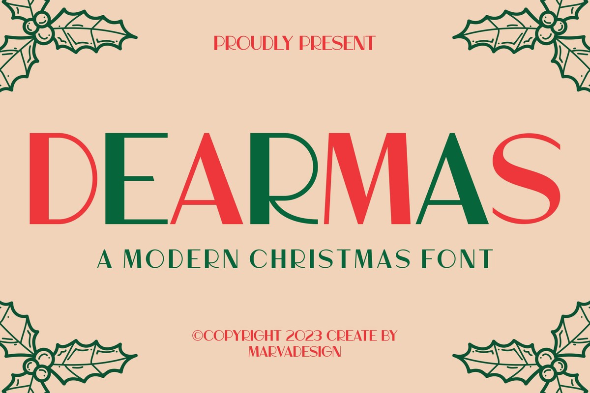 Dearmas Font preview