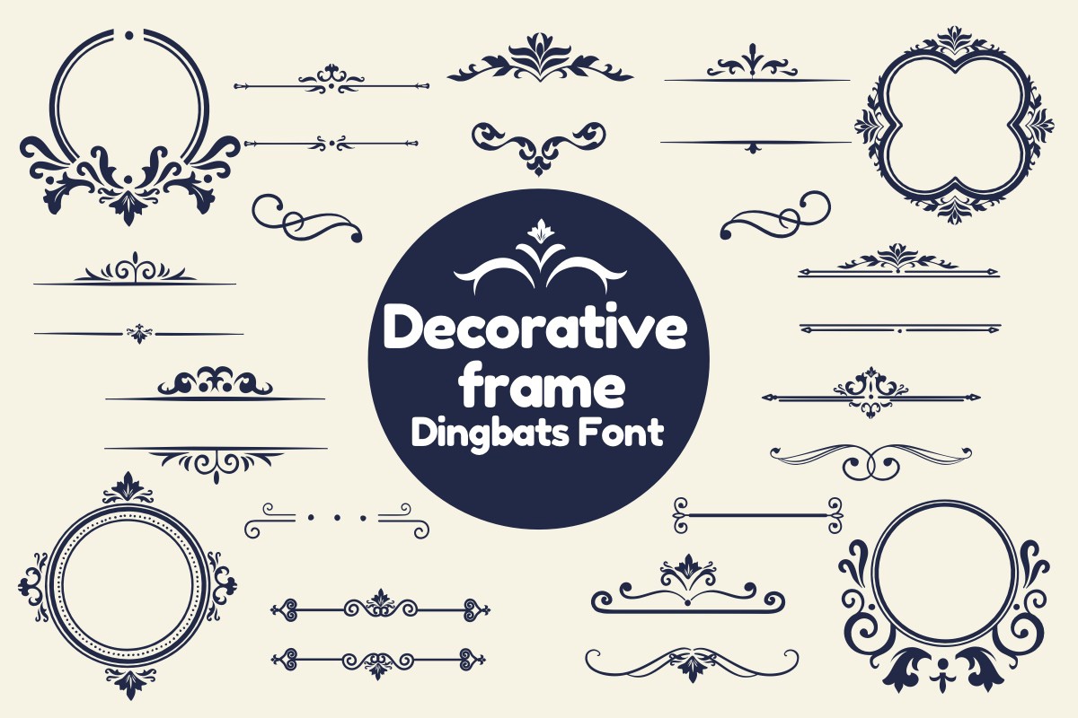 Decorative Frame Font preview