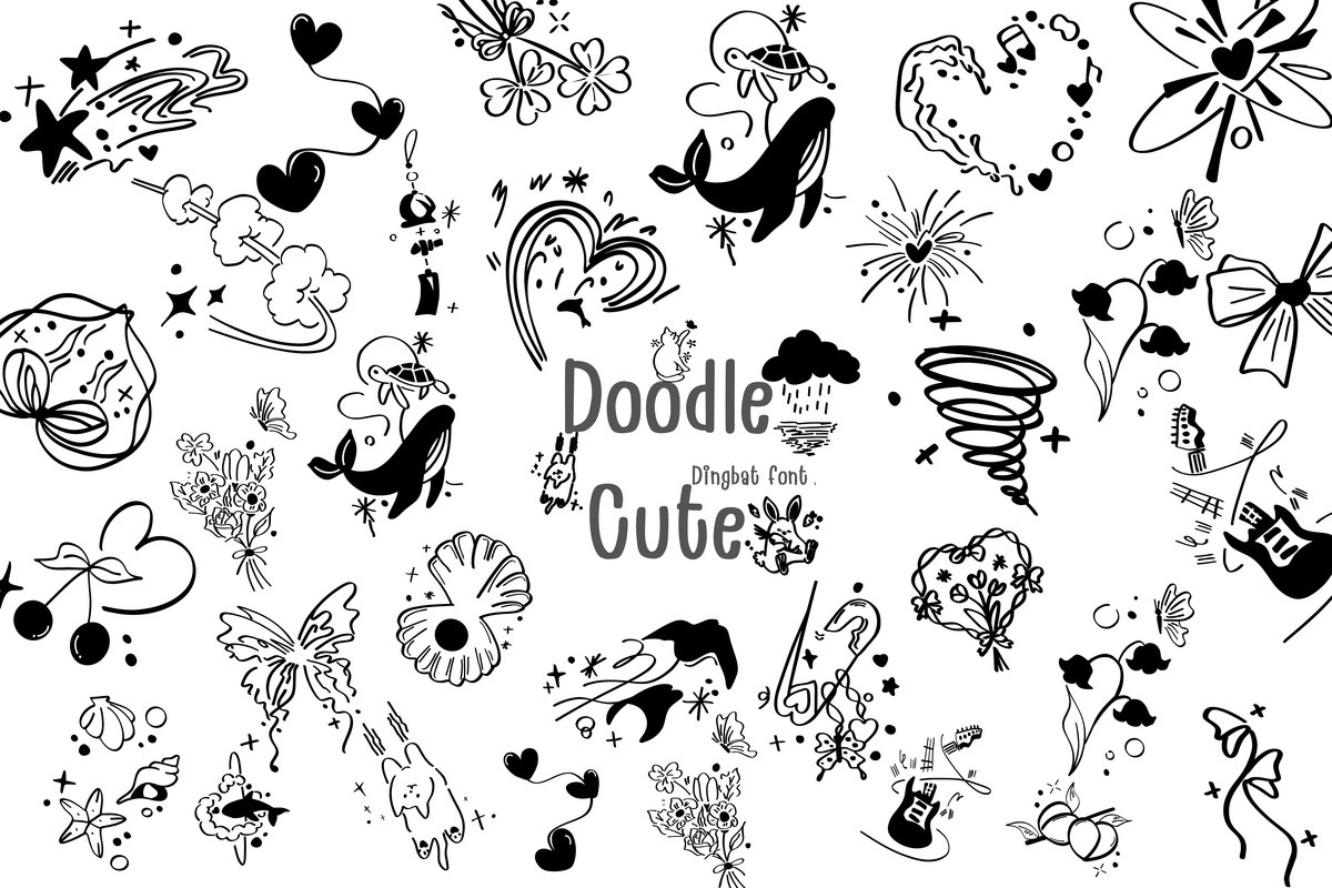 Doodle Cute Font preview