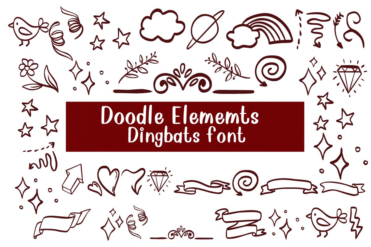 Doodle Elements Font preview