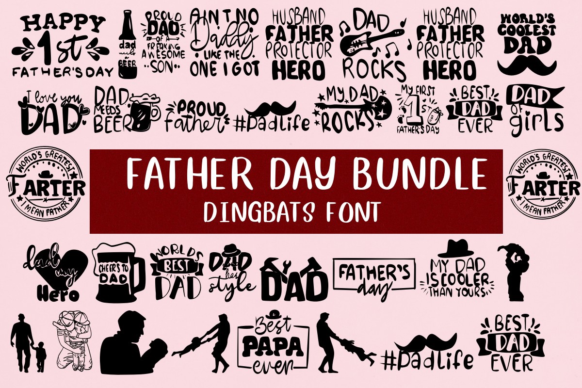 Father Day Bundle Font preview