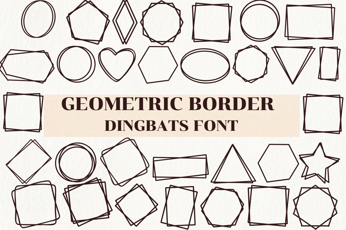 Geometric Border Font preview