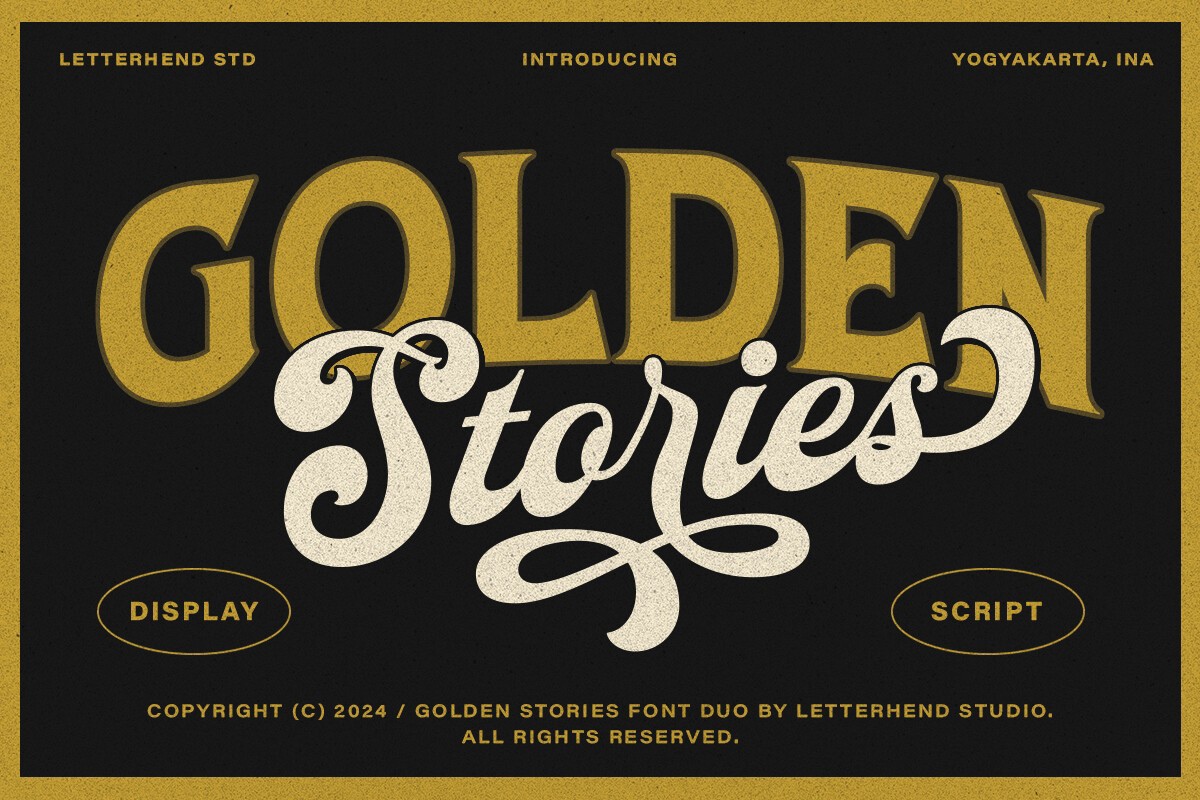 Golden Stories Font preview