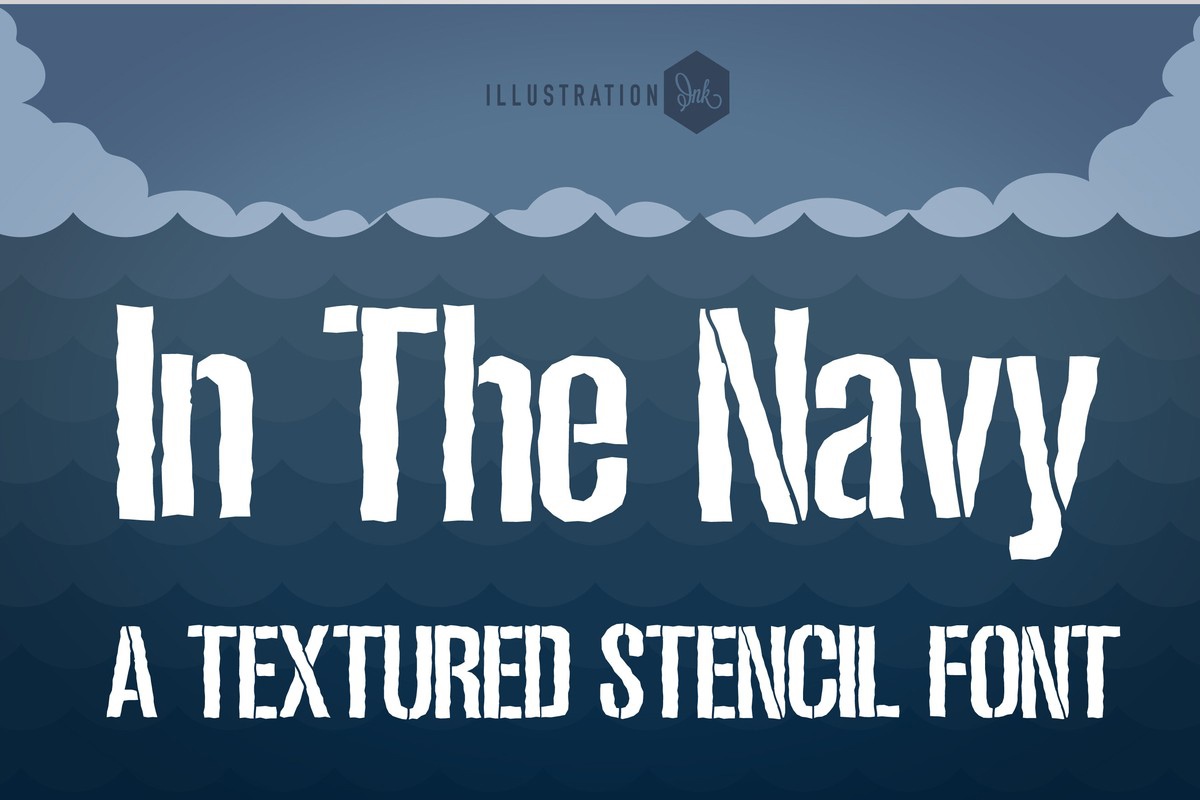 ZP In the Navy Font preview