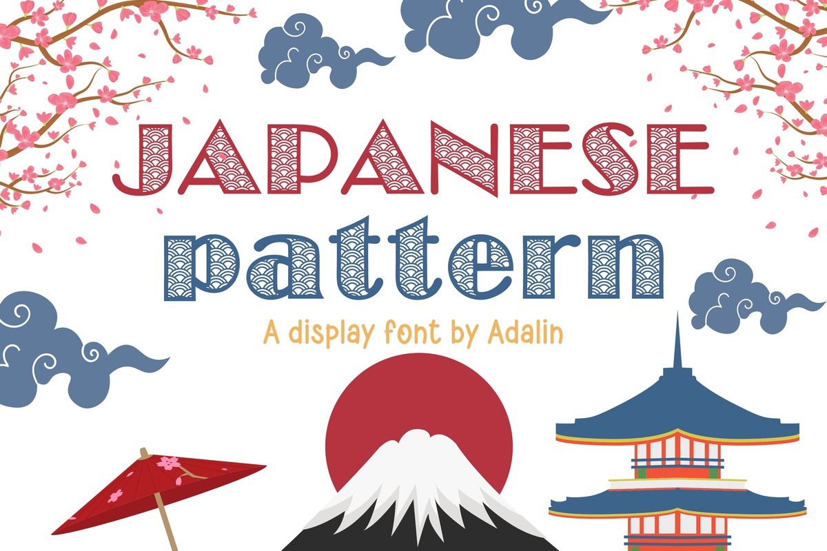 Japanese Pattern Font preview