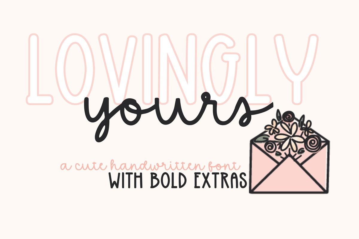 Lovingly Yours Font preview