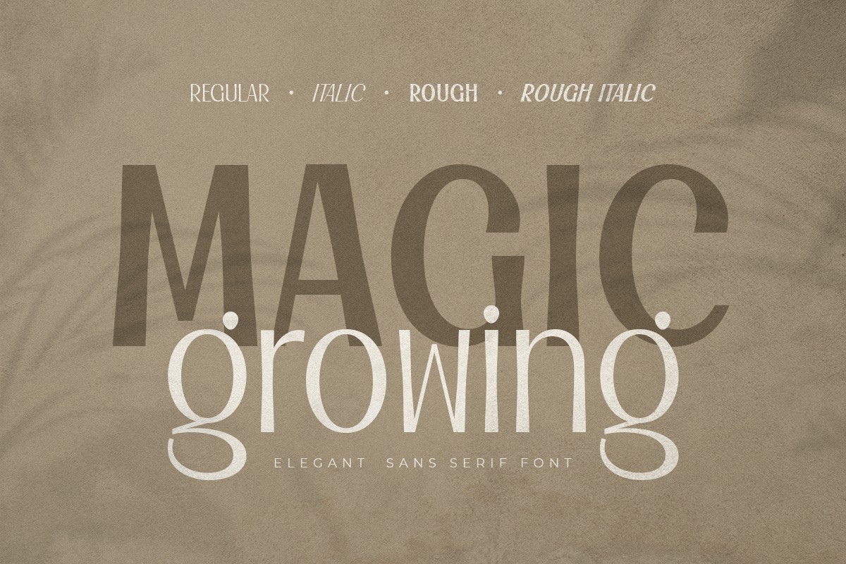 Magic Growing Font preview