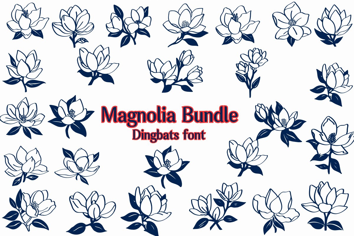 Magnolia Bundle Font preview