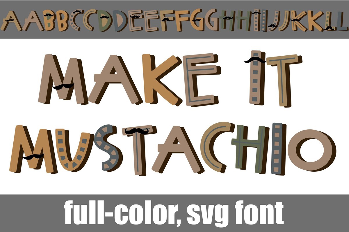 Make It Mustachio CF Font preview