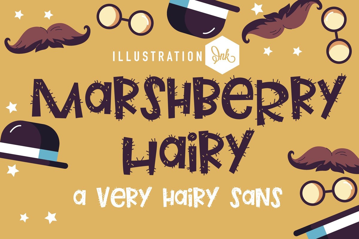 PN Marshberry Hairy Font preview