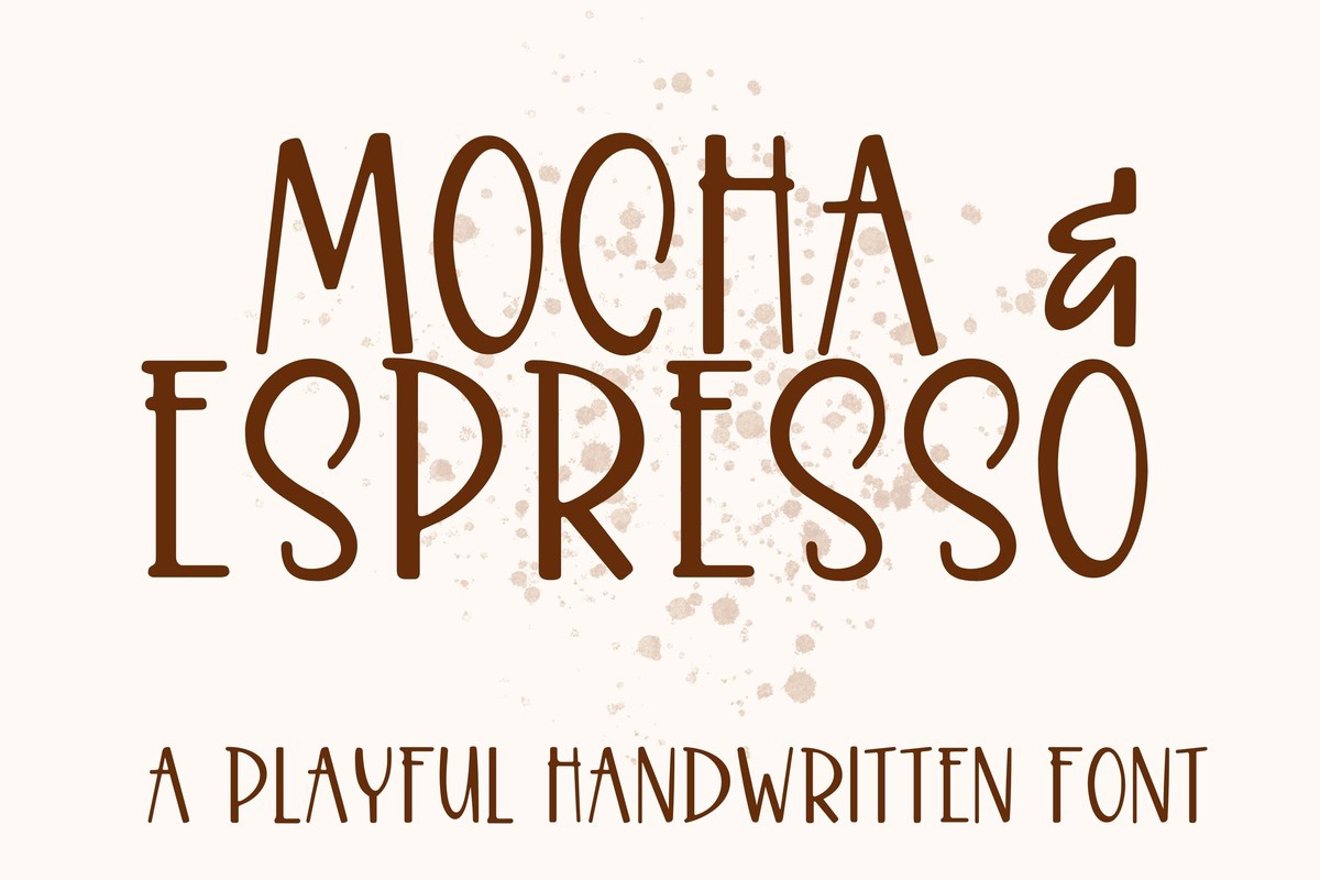 Mocha & Espresso Font preview