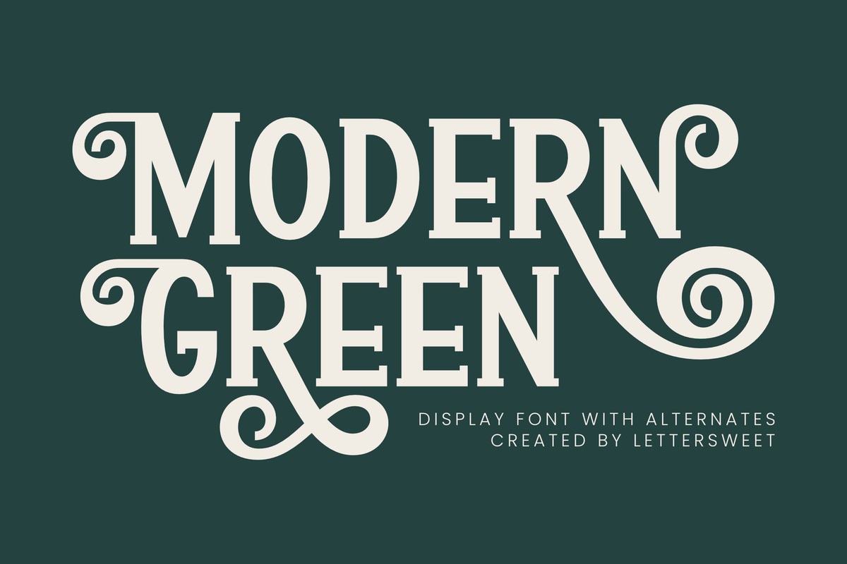 Modern Green Font preview