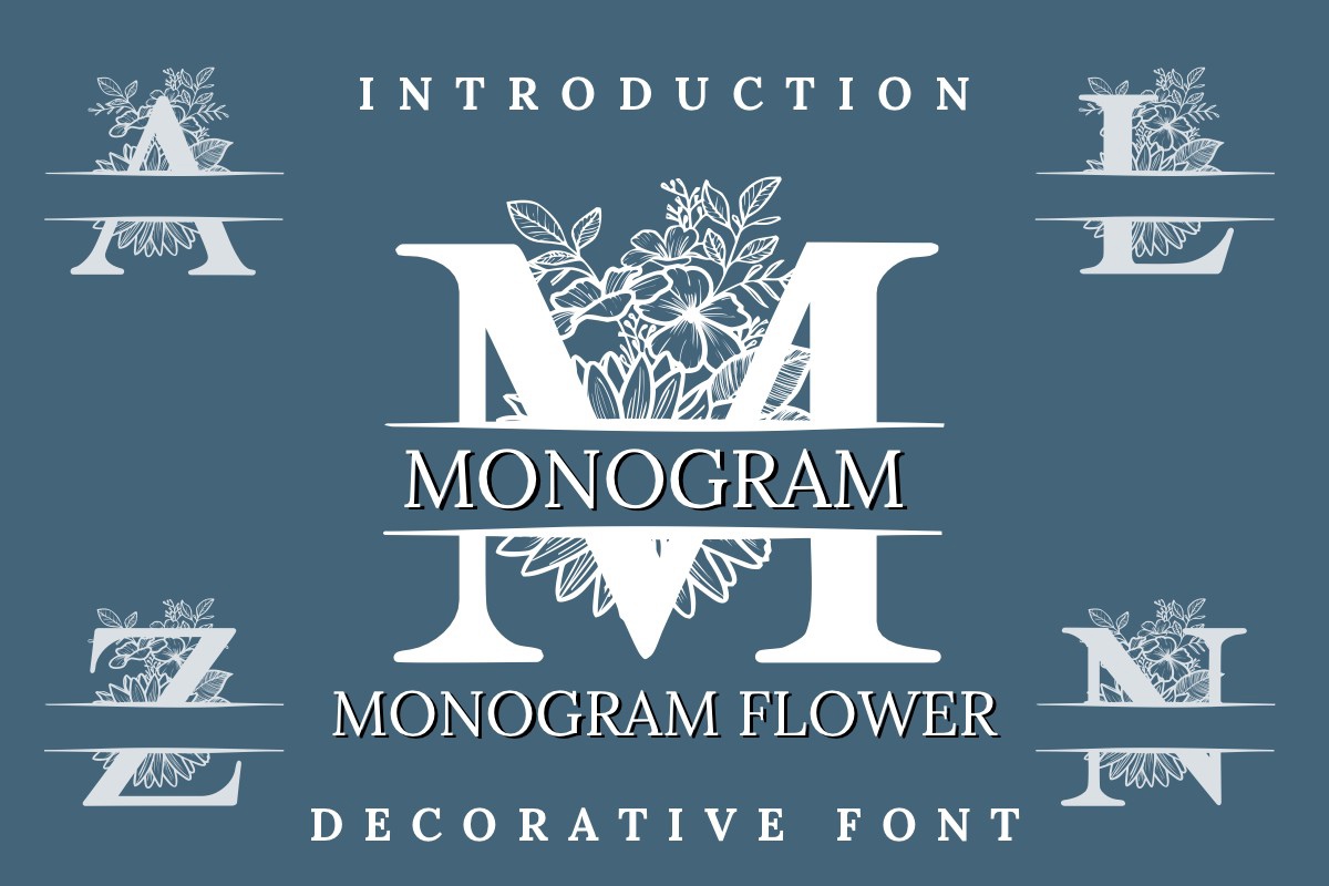 Monogram Flower Font preview