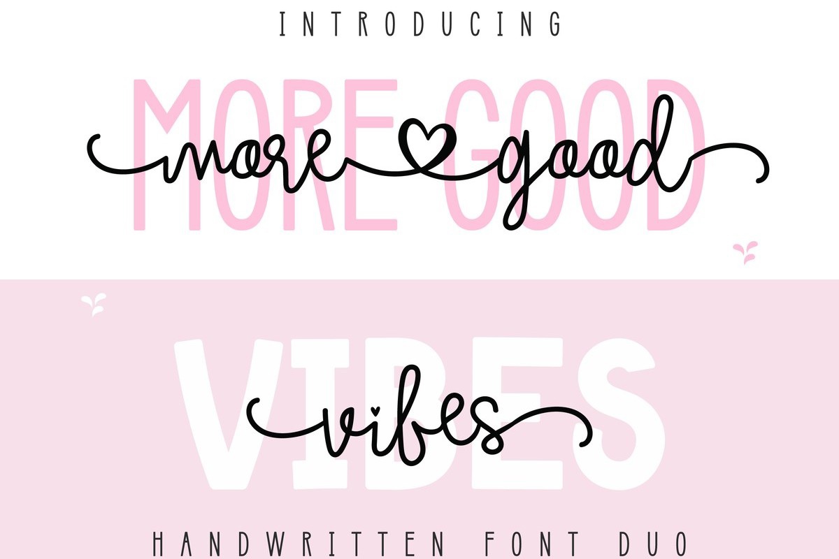 More Good Vibes Duo Font preview