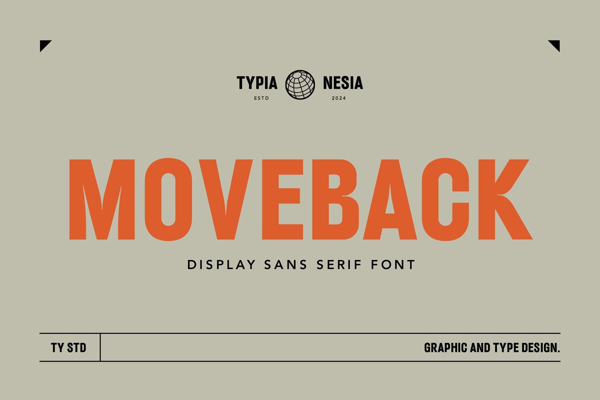 Moveback Font preview