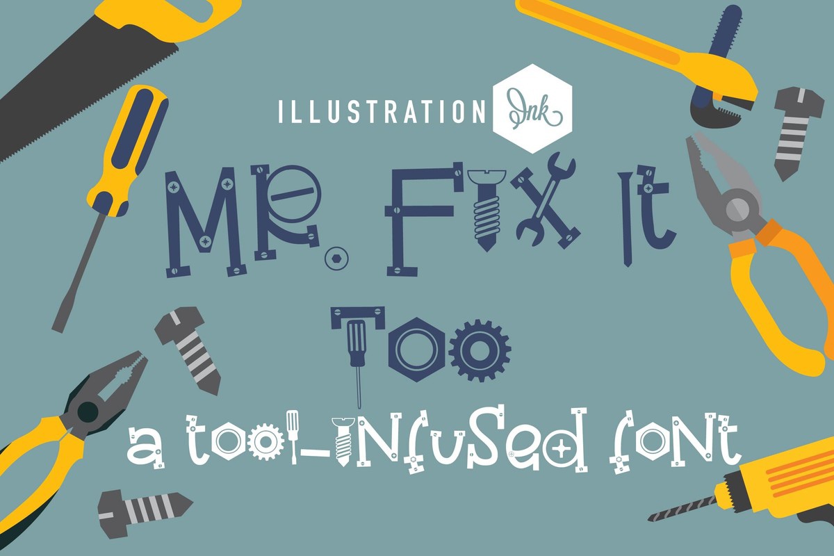 PN Mr. Fix It Too Font preview