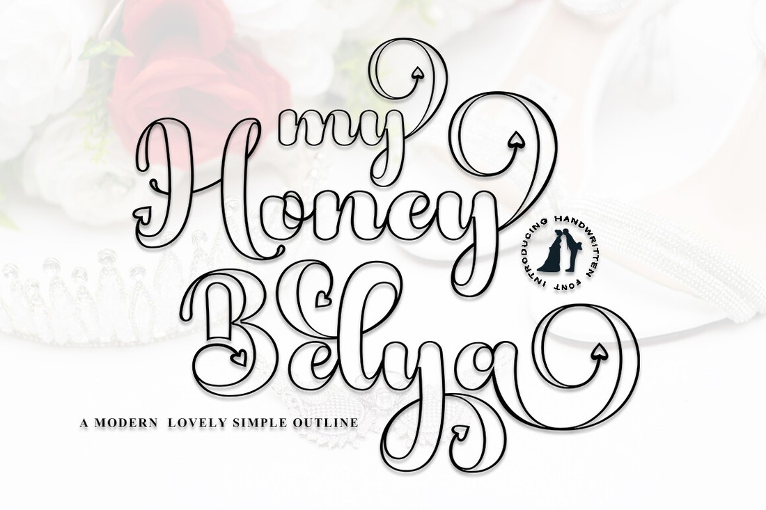 My Honey Belya Outline Font preview