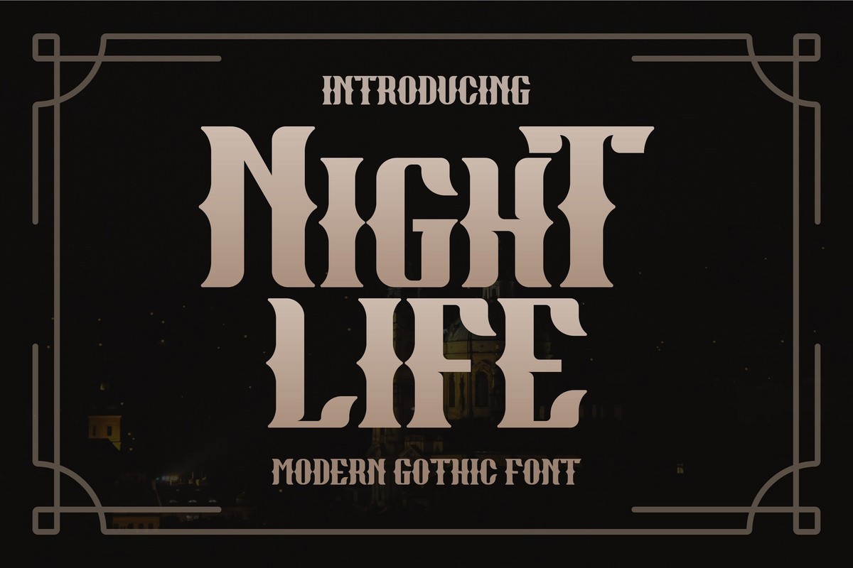 Night Life Font preview