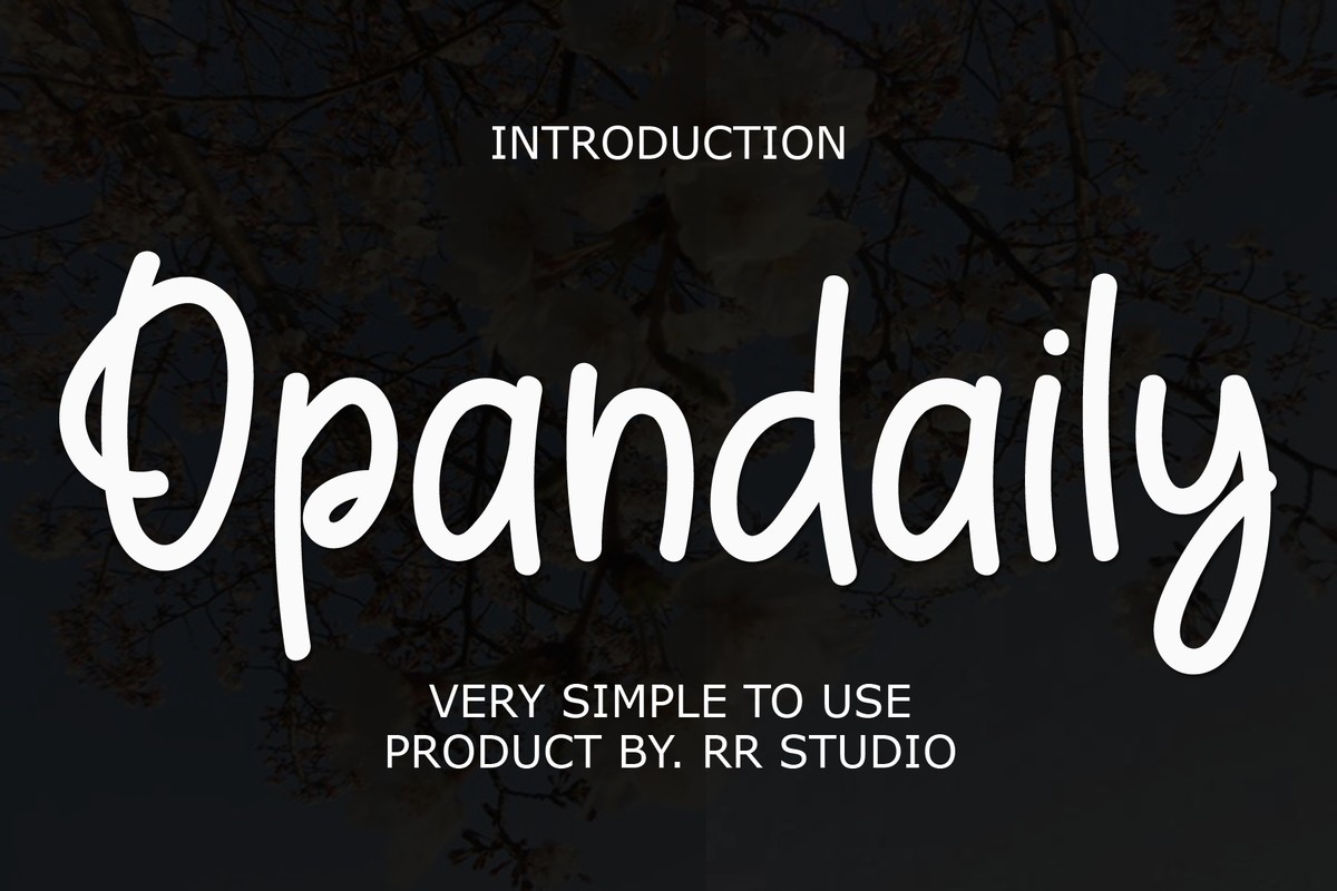 Opandaily Font preview