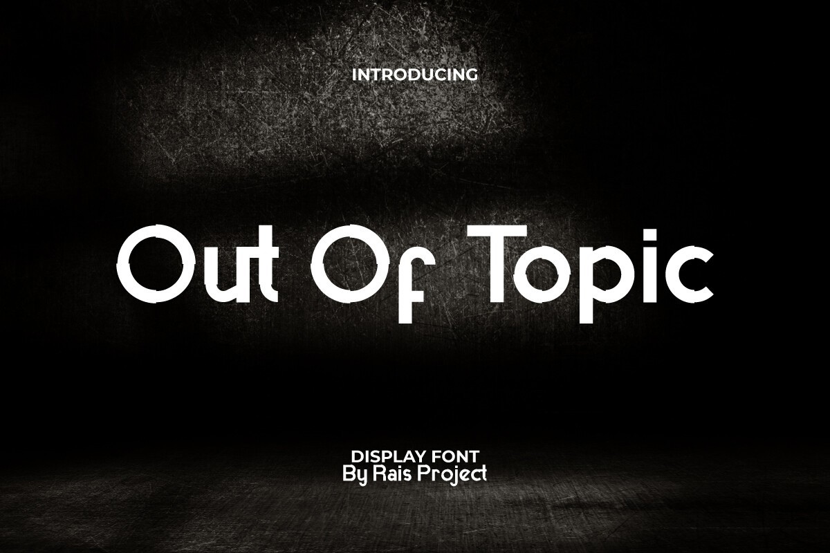 Out of Topic Font preview