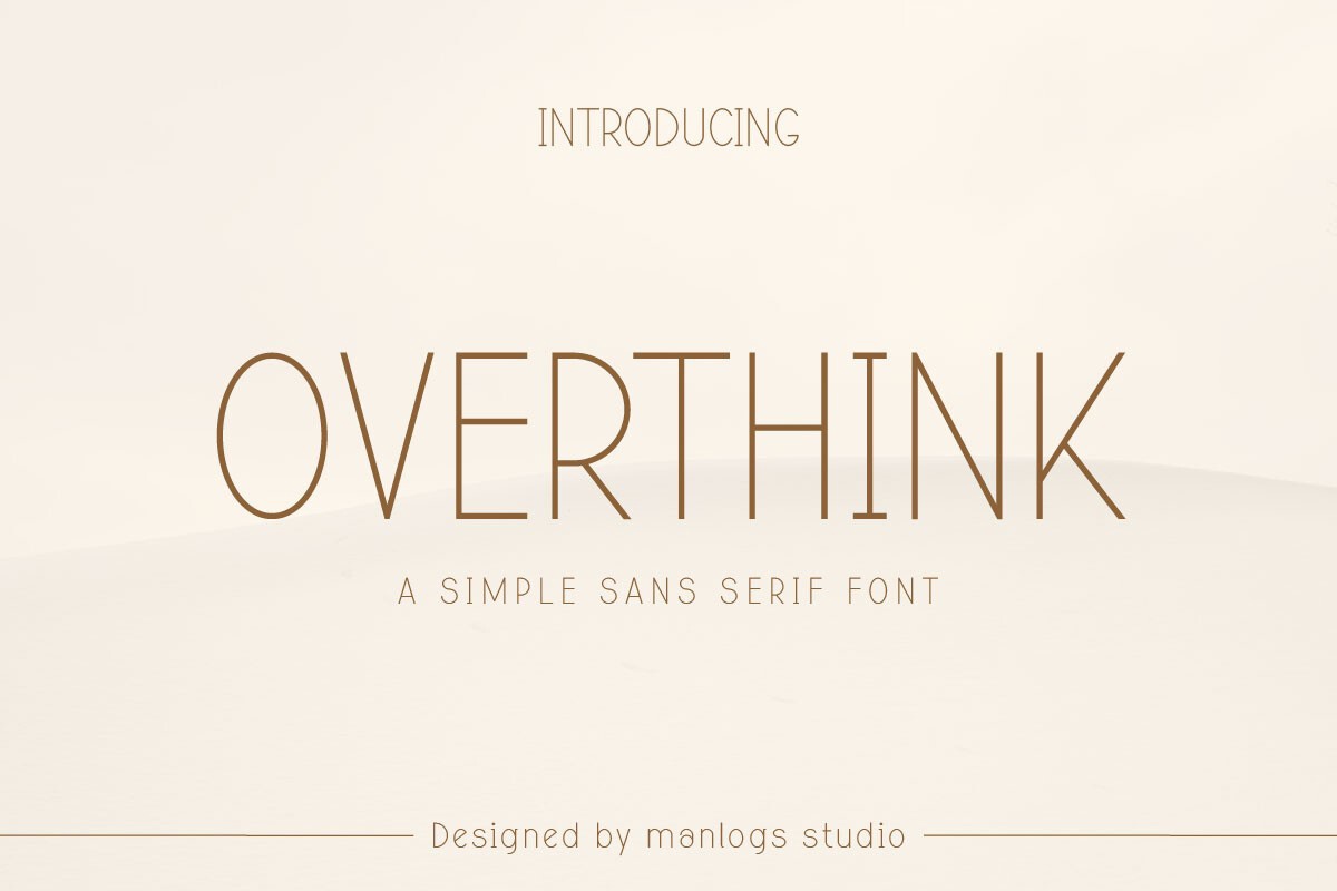 Overthink Font preview